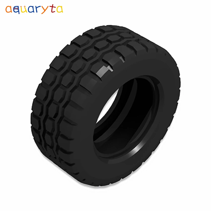 AQUARYTA 4pcs Technology Building Block 56x34mm Wheel Hub and Tire of Different Sizes Compatible 15038 92912 54120 44771 23798