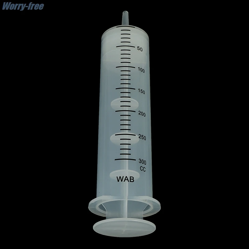 300ml Plastic Syringe Large Capacity Syringe Transparent Reusable Sterile Measuring Injection Syringe Nutrient Hydroponics HOT!