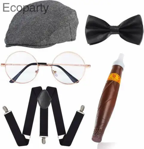 

15 1920s Mens Gatsby Gangster Costume Accessories Set - Gatsby Newsboy Bere 1920S MENS COSTUME couple costume