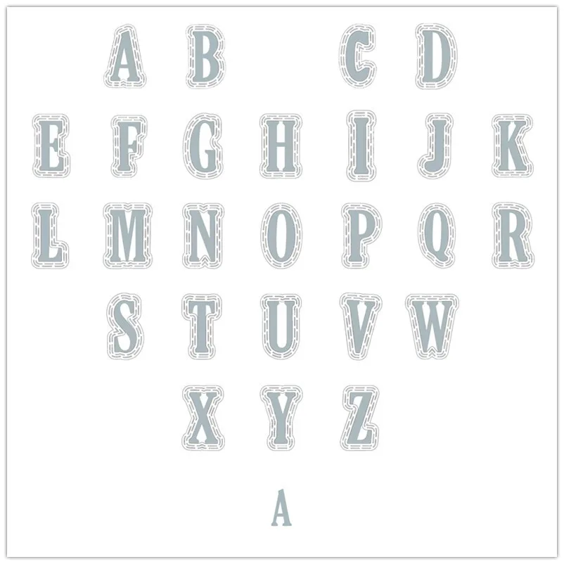 

26 English Alphabet Metal Cutting dies Plastic Stencil For DIY Scrapbooking New 2019 DIY Paper Cards Making Cutting Dies