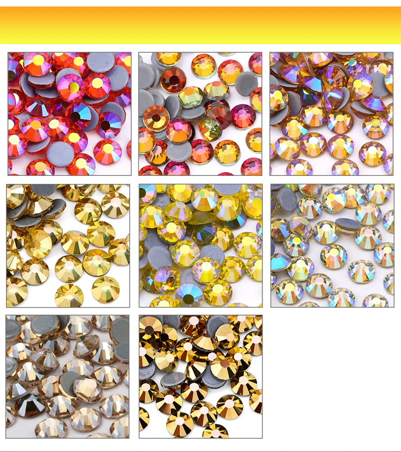 SS6-SS30 Multi-farbe Kristall AB Hot Fix Strass Kristall Super Glitter Strass Eisen Auf Strass Für Nagel Kunst Stoff kleidungsstück – Detail 13