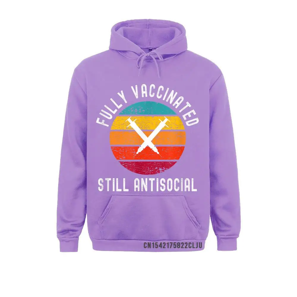 Fully Vaccinated Still Antisocial Funny Cute 20202021 Warm Long Sleeve Hoodies Women's Men Sweatshirts Winter Clothes Funny