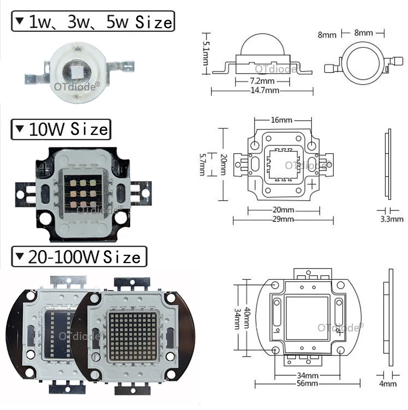 UV Purple LED Ultraviolet Bulbs Lamp Chips 365nm 375nm 380nm 385nm 395nm 400nm 405nm 3W 5W 10W 20W 30W 50W 100W High Power Light