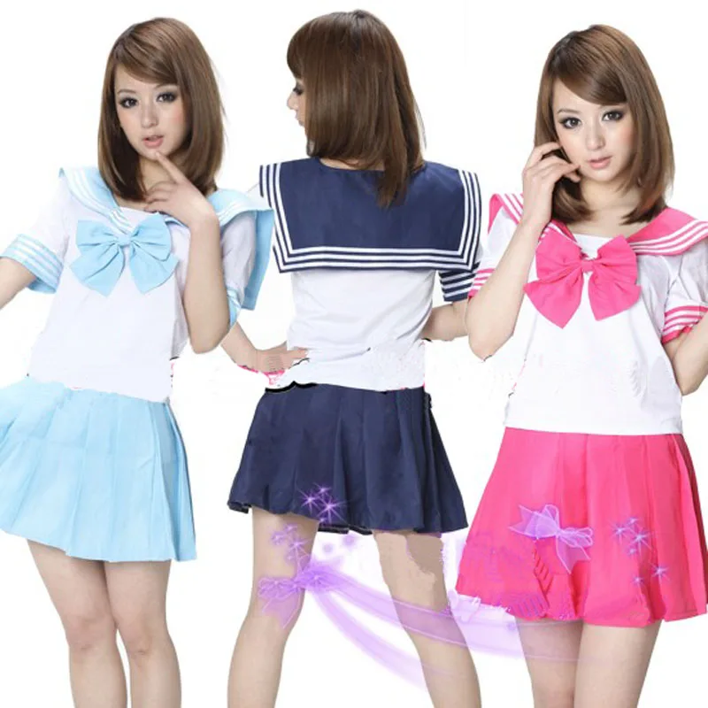 Wamami-uniforme escolar para adultos, traje de marinero para sirvienta, traje Sexy de Lolita, conjunto de vestido y delantal