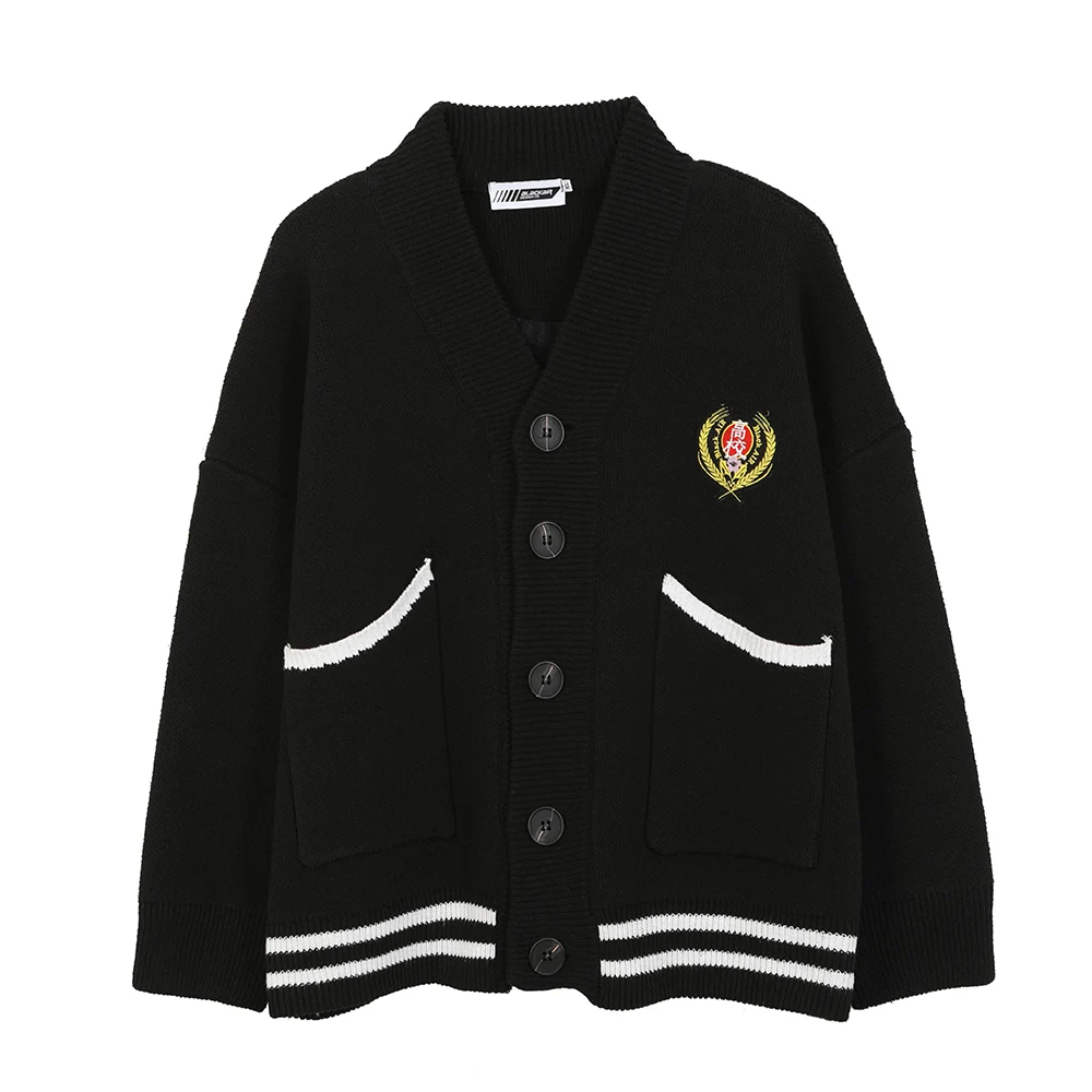 

Winter Thick Japanese Style High School Designer Oversized Harajuku Men Clothing Streetwear Mens Clothes Sweater Fashion New