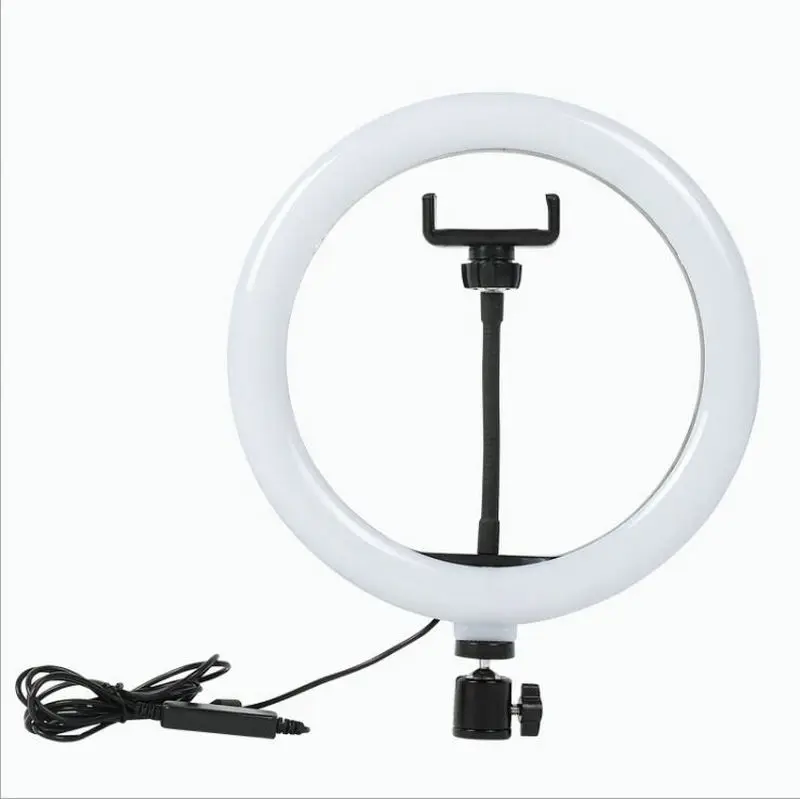 Dia.26cm Usb Powered Led Selfie Ring Light W/Telefoon Clip Rgb Veelkleurige Live-uitzending Fotografie Make Video Verlichting