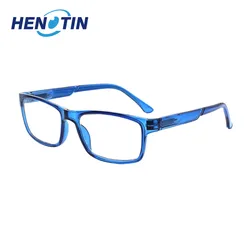 Henotin-gafas de lectura con bisagra de resorte y marco Rectangular para hombre y mujer, lentes de lectura opcionales en 5 colores