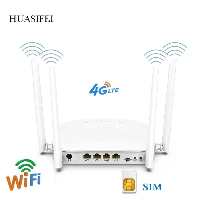 300Mbps Wifi router 4G LTE router 3G / 4G wireless CPE router 4 with SIM card slot 4 external antennas up to 32 users WAN / LAN