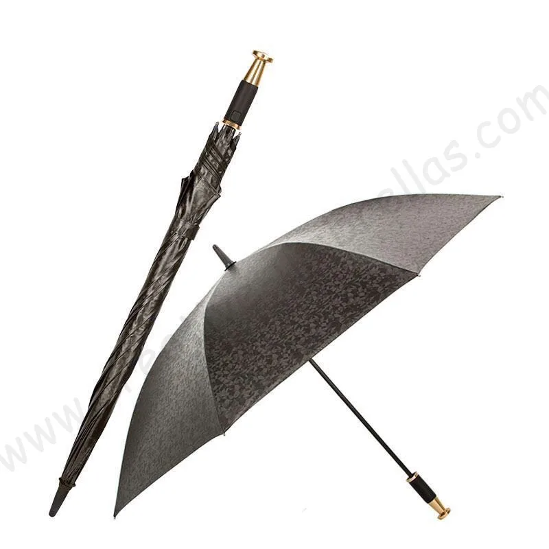 123cm dia. PC golden car umbrella luxury diamond check auto open anti-uv anti-thunder anti-static fiberglass windproof parasol