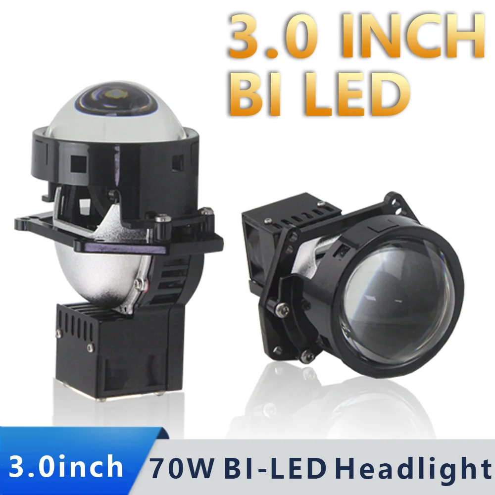 

1.8" 2.5" 3.0" Biled Bi-LED Projector Retrofit Headlight Len 70W 20000LM Lens for audi a3, bmw e90, kia rio 3, nissan patrol y61