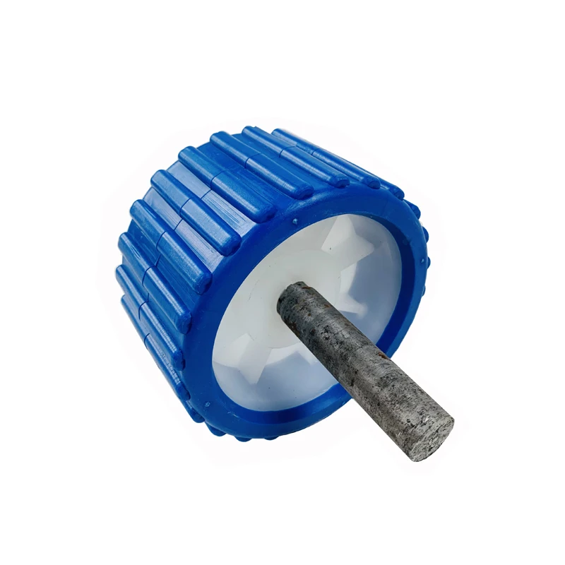 EgoTrailer BOOT TRAILER WOBBLE ROLLERS. kits 5" BLAUW GERIBDE 18 mm boring. Zachte wiebelroller