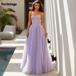 Sevintage Vintage Prom Dresses Sleeveless Tulle A Line Evening Gowns Sweetheart Party Dress Custom Special Occasion Dresses