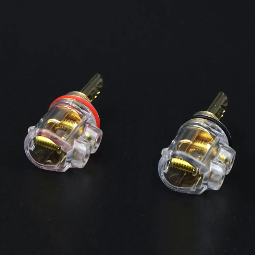 4pcs Hifi audio Gold plated BFA Banana Transparent  Banana Plug Hi-end Banana Jack for Speaker Cable