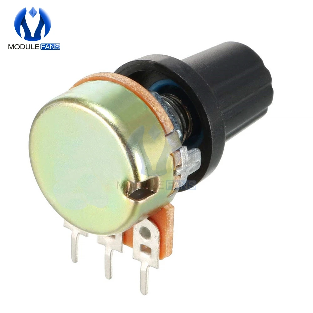 WH148 전자 캡 포함, 선형 테이퍼, 1K 2K 3K 5K 10K 20K 30K 50K 100K 200K 300K 500K 1M 옴, Diy 로터리 전위차계, 5 개