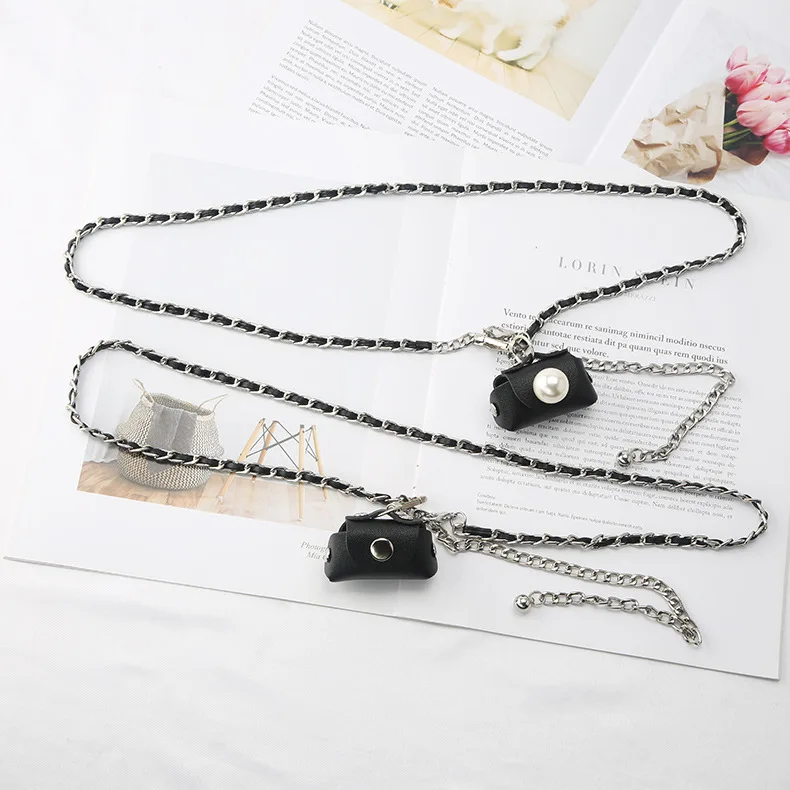Metalen Taille Ketting Vrouwelijke Mode Pu Ketting Riem Met Rok Jurk Mini Tas Riemen Accessoires Riem Voor Vrouw Modieuze