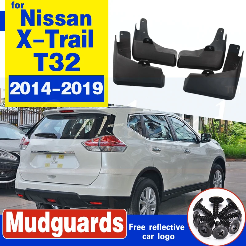 Free Shipping High Quality ABS Plastics Automobile Fender Mudguards Mud Flaps For Nissan X-Trail Rouge T32 2014-2019