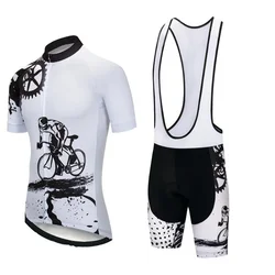 2021 New Cycling Jerseys With 20D Bib Shorts MTB Uniform Bike Clothing Quick Drying Bicycle Sets Men's Short Sleeve Cycle Suits