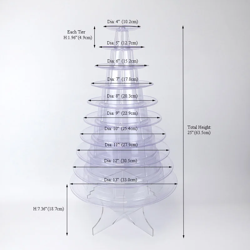 1 set 10 tiers Clear Acrylic Macaron Stand cake pop Stand Macaron Tower Macaron Display stand Macaron tree