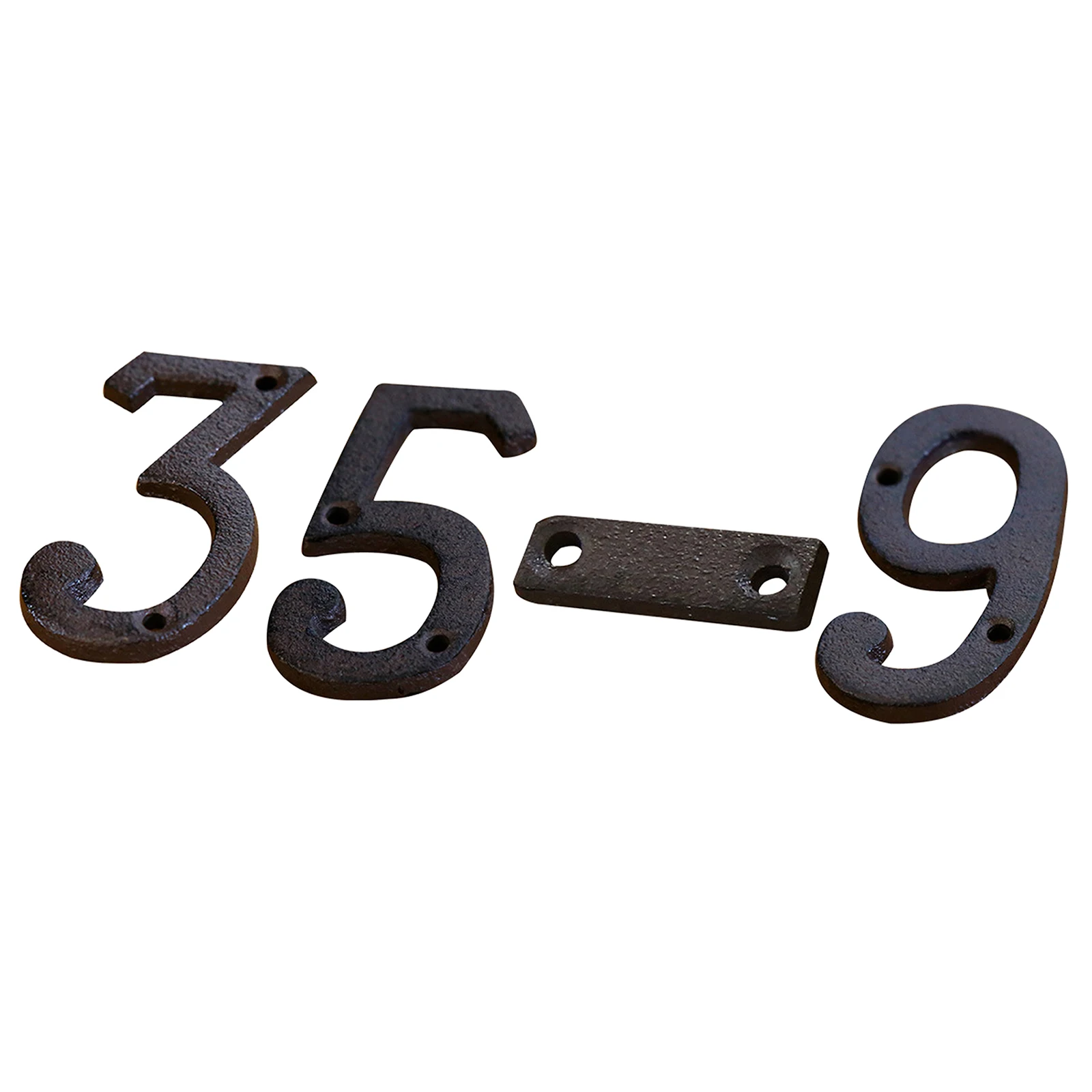 Floating House Number Letters Retro Style Anti-rust Black Metal Door Numbers Address Sign Street Exterior Hardware