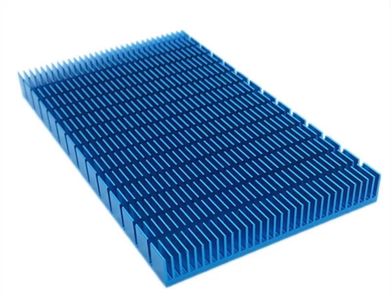 150*85*12MM Heat sink anode insulation Cutting slot blue aluminum heatsink Components High power electronic heat dissipation fin