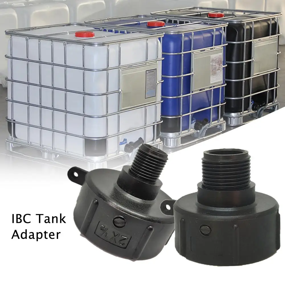Adaptador plástico do tanque do ibc 1000l ibc tote conector do tanque acessórios do tambor da tonelada preto
