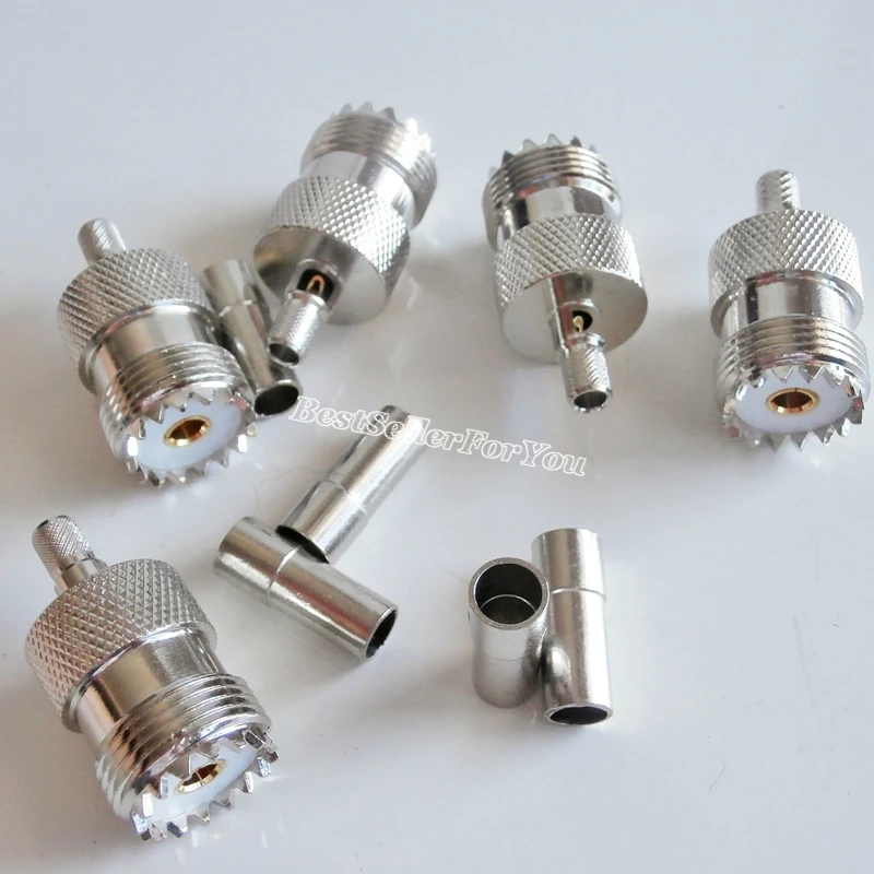 1Piece UHF SO-239 Female SO239 SO-239 Window Crimp RG58 RG142 LMR195 RG400 RF Connector