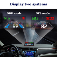 S7 Head Up Display OBD2 GPS 2 Mode Digital Car Speedometer Auto HUD Windshield Speed Projector Car Electronics Gauge Accessories