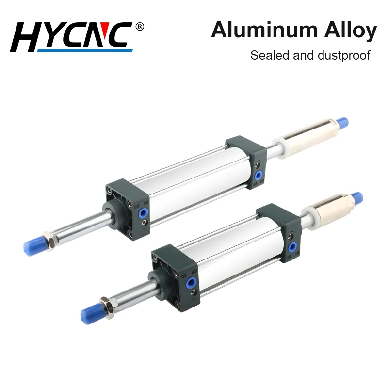 Pneumatic Cylinder SCJ Series Stroke Adjustable Cylinder Bore 50mm Dual Output Pneumatic Single Rod Standard Aluminum Cylinder
