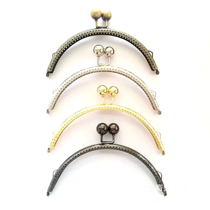 

10PCS Arch Metal Purse Frame Handle for Clutch Bag Handbag Accessories Making Kiss Clasp Lock Antique Bronze Tone Bags Hardware