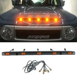 Adatto per Toyota FJ Cruiser 2007-2020 veicoli a LED cofano cofano barre luminose Decor 5LED modanatura accessori auto