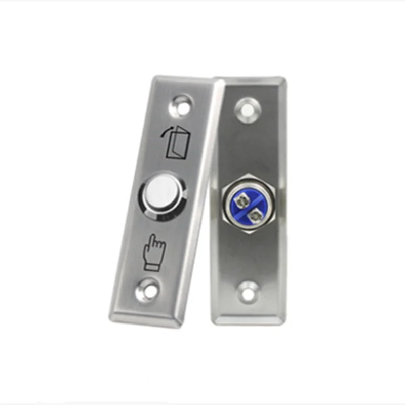 Stainless Steel Exit Button Normal Open Push Switch Door Sensor Opener Release For Magnetic Lock Access Control Home Security