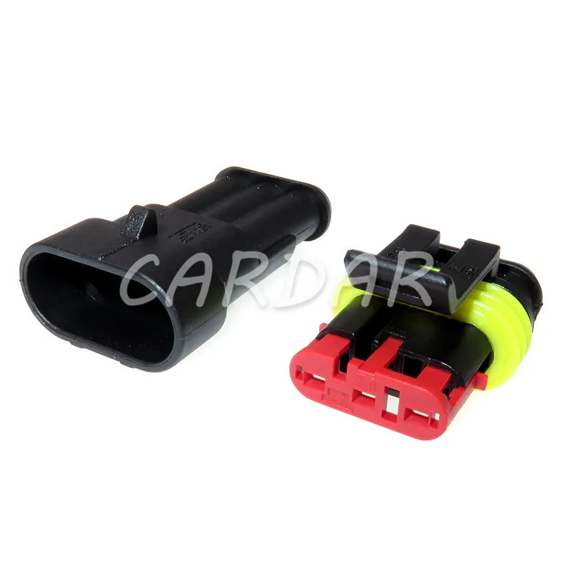 1 Set 3 Pin 282087-1 282105-1 Electrical Automotive Connector sealed Waterproof Auto Socket AC Assembly With Terminals Seals