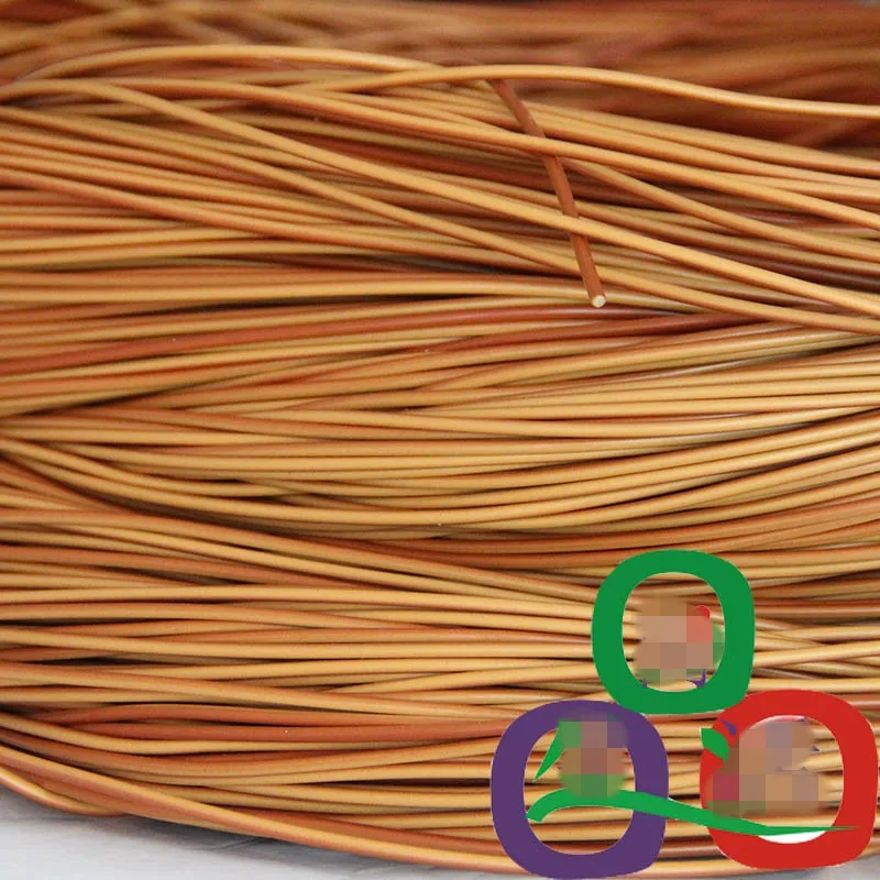 500G gold color round  synthetic rattan 3MM weaving material plastic PE rattan for knit and repair chair table,storage basket,