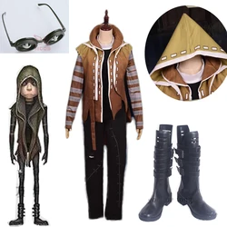 Anime Identity V Naib Subedar Assassin Cloak Skin Leather Gothic Uniform Cosplay Costume Clothes With buttonholes For Halloween