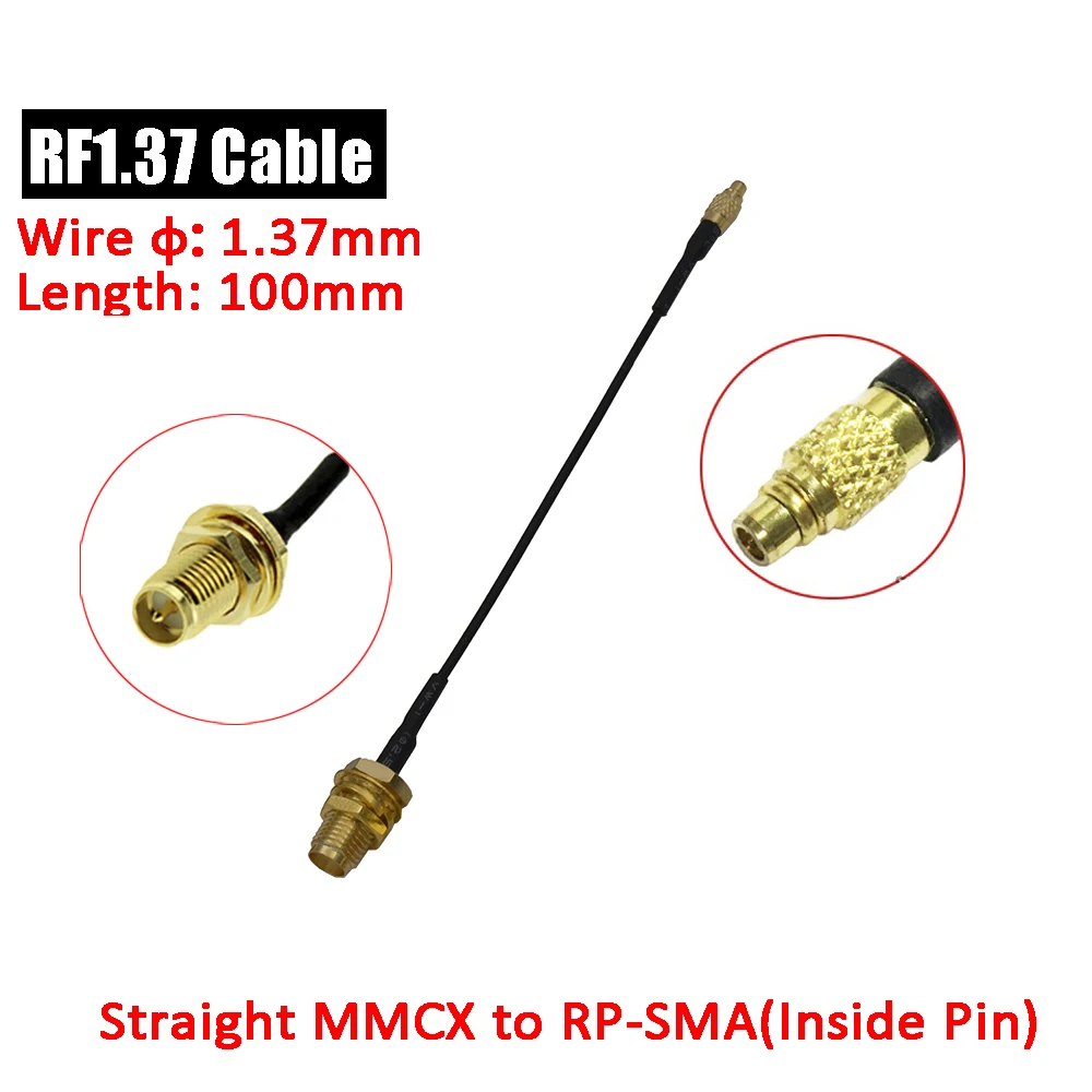 10cm RF1.37 Cable Ipex 1 /MMCX to SMA / RP-SMA Antenna Pigtail Cable for PandaRC TBS VTX RC Models RC Drone FPV Racing