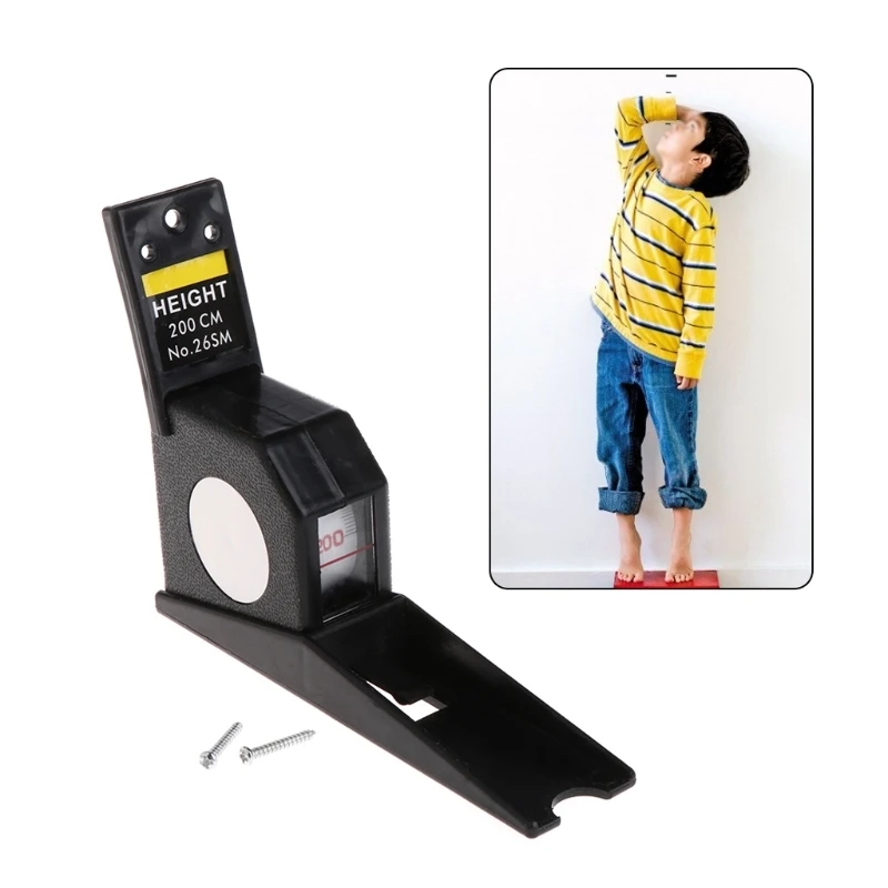 Body Height Rod Wall Mounted Height Meter Roll Ruler Growth Stature Meter Tall Measure Tape 2M/200CM