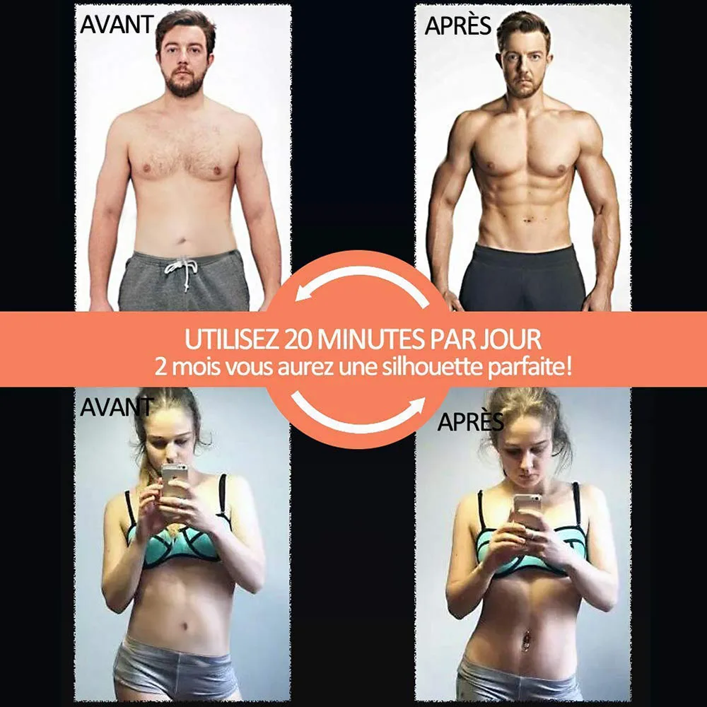 Ceinture d'entraînement Ems, équipement de sport de plein air, équipement d'entraînement à domicile, stimulateur musculaire Abdominal, amincissant