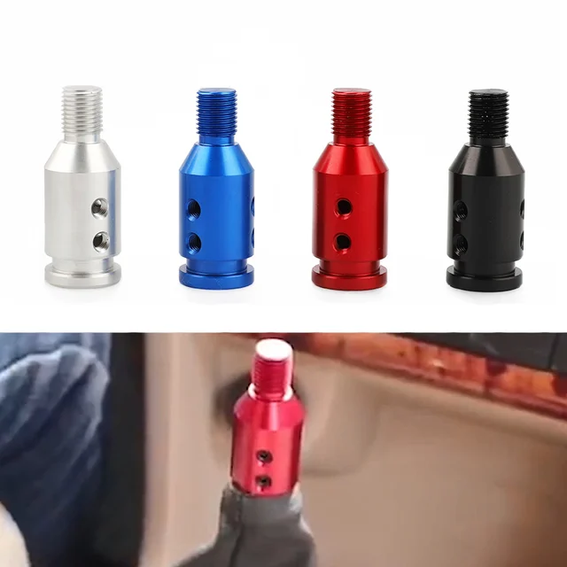 Uniwersalny samochodowy adapter gałki dźwigni zmiany biegów do zmiany biegów bez gwintu czarny M12x1.25 / M10x1.5 Adapter dźwigni zmiany biegów