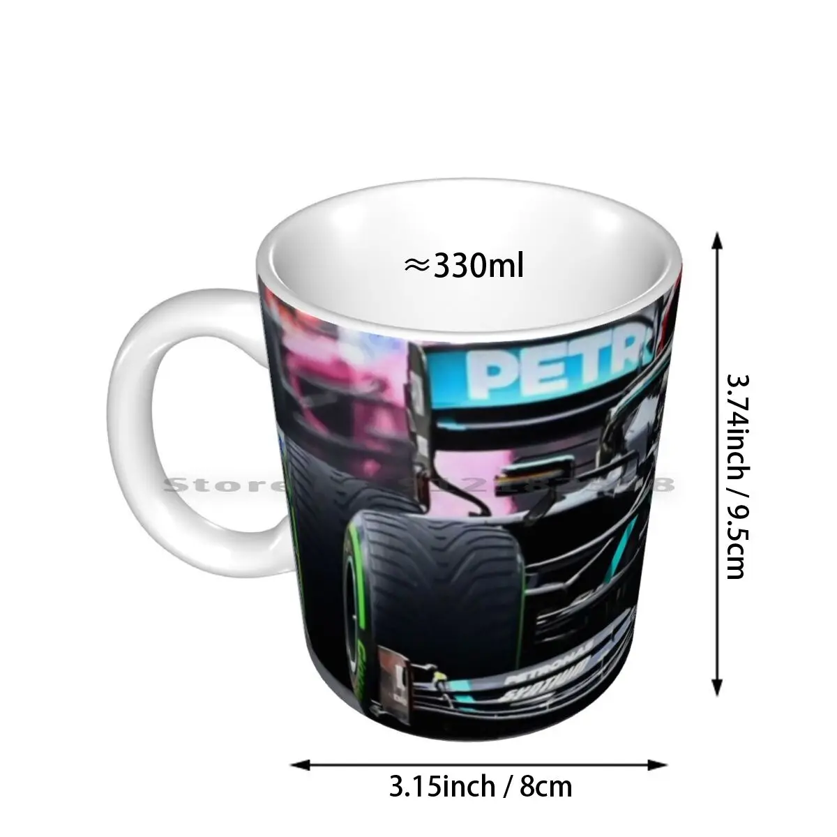 Lewis In Front Of Lance Stroll And During The Start Of The 2020 Hungarian Grand Prix Ceramic Mugs Coffee Cups Milk Tea Mug