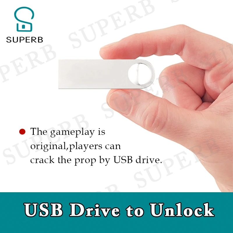 غرفة الهروب الدعامة فلاشة مزودة بفتحة يو إس بي سائق الدعامة إدراج محرك أقراص USB لفتح الحياة الحقيقية غرفة الهروب الدعامة قرص USB U-القرص للهروب غرفة