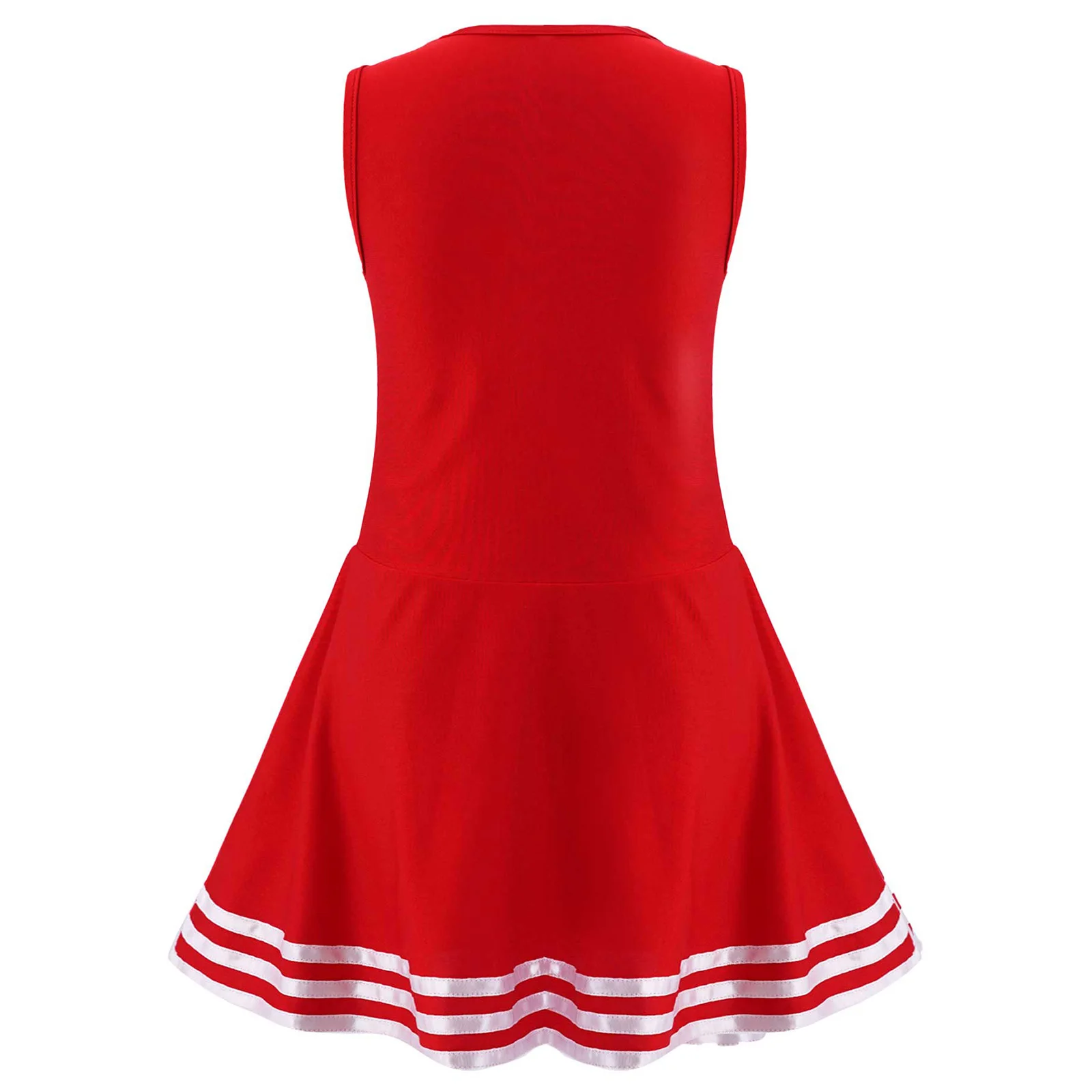 Kids Girls Cheerleading Dress Cosplay Cheerleader Costume Letter Printed Cheer Dance Clothes Children Cheerlead Dancewear