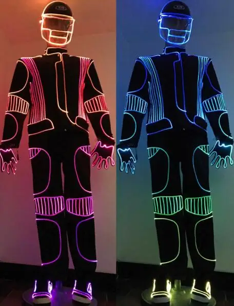 

Color change LED Suits / Optical Fiber dance costume /LED Robot