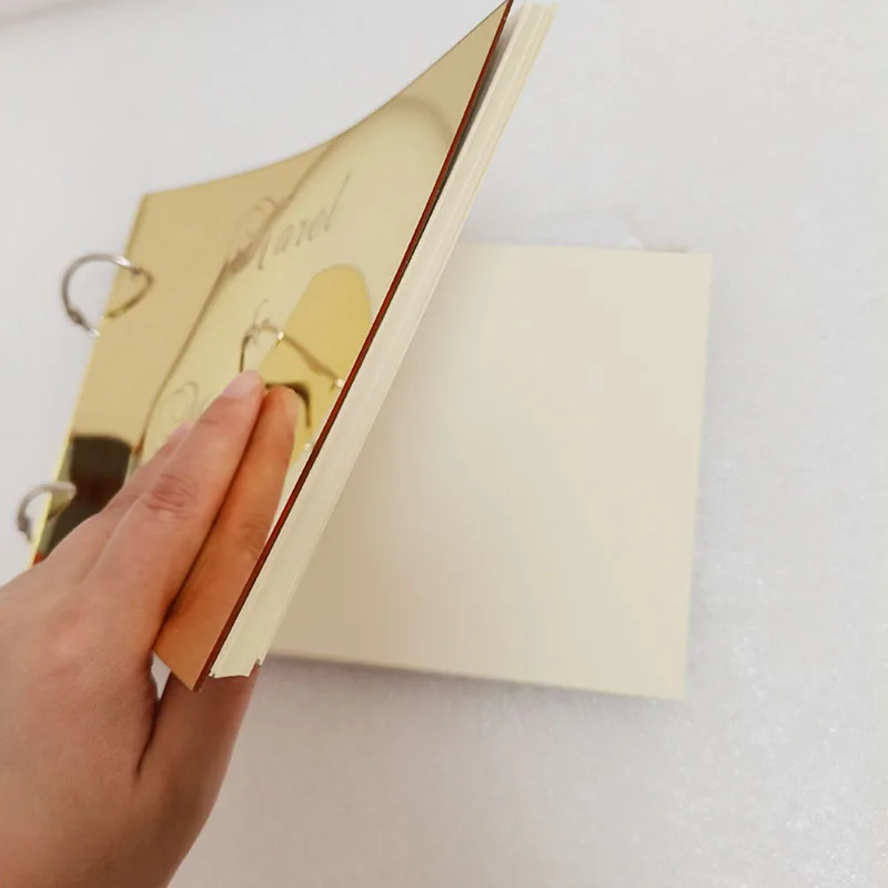 العرف الاكريليك مرآة بيضاء فارغة سجل الزوار الزفاف توقيع ضيف كتاب شخصية المعمودية الحدث وحفلات ديكور هدايا #5