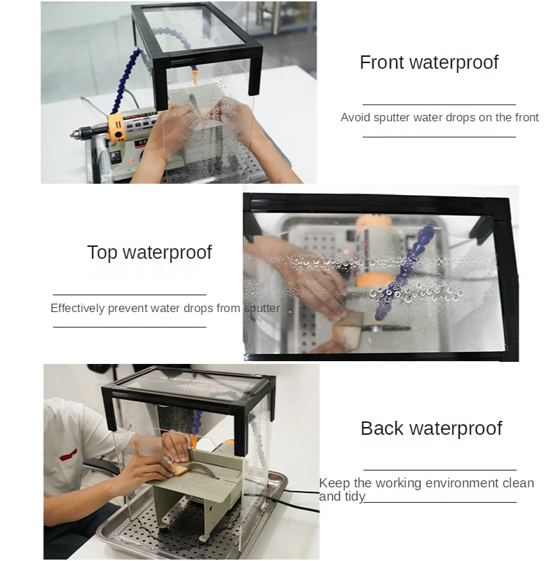 Imagem -04 - Circulação de Água Dust-proof Capa Gotejamento Mesa de Trabalho Jade Corte e Adicionando Água Ferramenta Tablemill Gravura Máquina