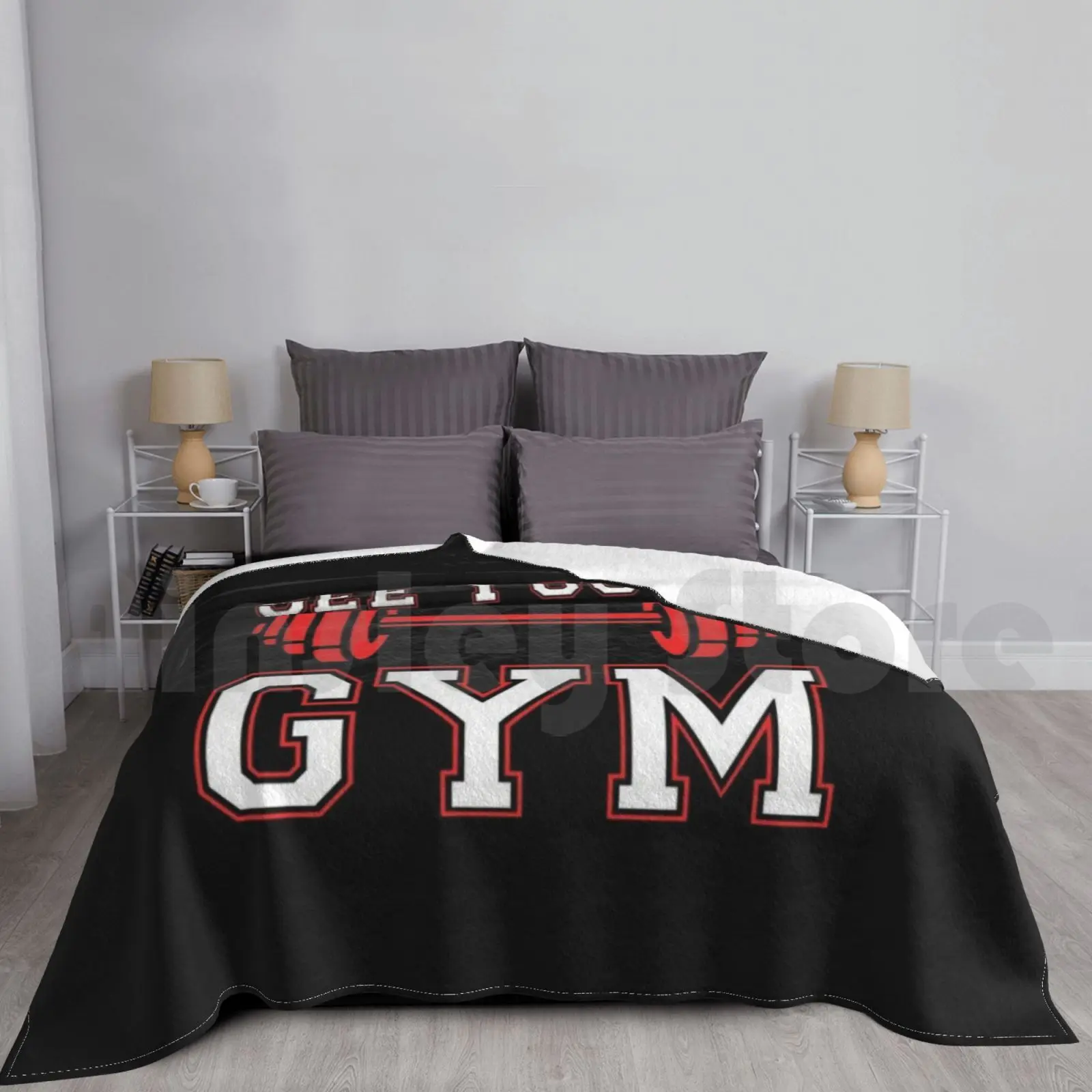 See You In Gym Fitness Workout Weights Blanket For Sofa Bed Travel Fitness Workout Fitness Exercise Gym Weights