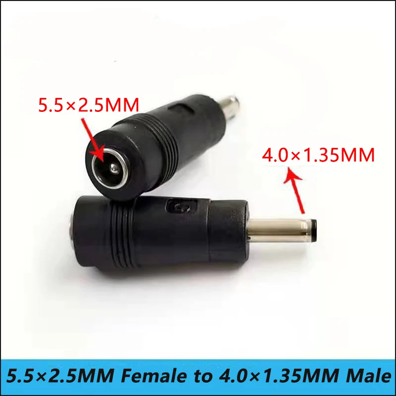 1pcs DC 5.5 x 2.5 MM Female Jack Plug Adapter Connectors to 4.0×1.35 MM Male Tips Power Adaptor 5.5 x 2.5 to 4.0×1.35