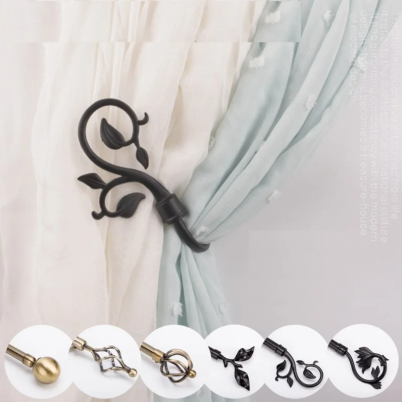 

Curtain Tieback Holder Hooks, Tie Backs, Bedroom, Living Room, Curtain Decoration Accessories, Wall Hooks, 2Pcs Set