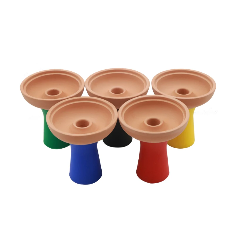 SY New Ceramic Bowl One Hole Phunnel Shisha Chicha Silicone Tobacco Bowl Silicine & Ceramic Bowl Hookah Accessories