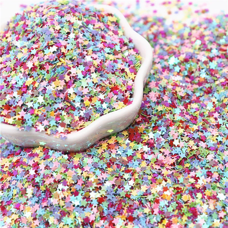 Star Nail Sequin 3mm Star Shape Sequins Paillettes for Nails Beauty Lady Manicure Wedding Decoration Confetti 10g