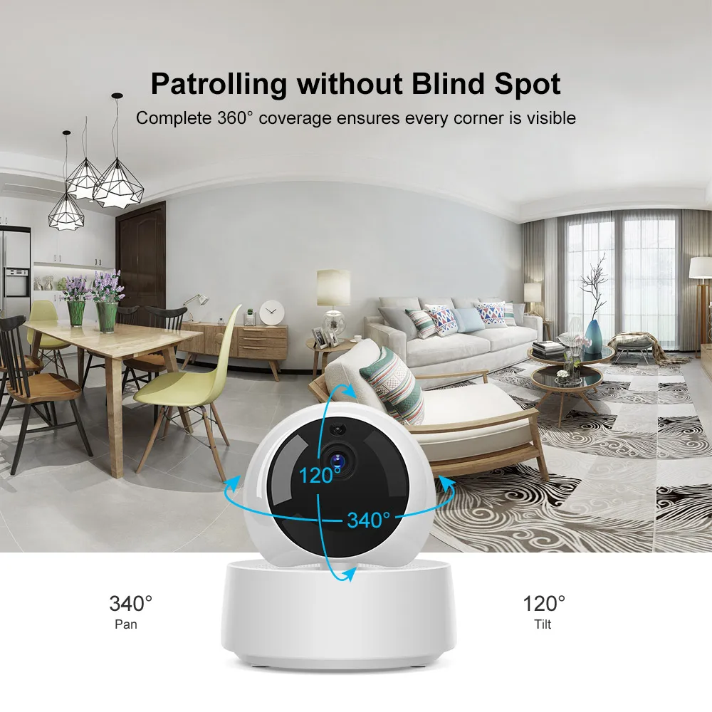 Sonoff GK-200MP2-B 1080P HD Wireless WiFi IP Security Camera Motion Detective 360° Viewing Activity Alert Ewelink APP Control